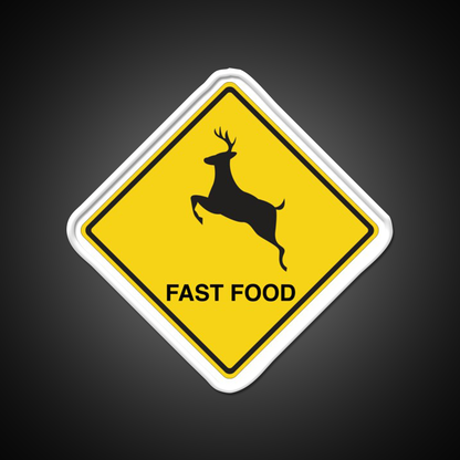 Deer Fast Food Led Neon Sign For Burger Place Rgb Color