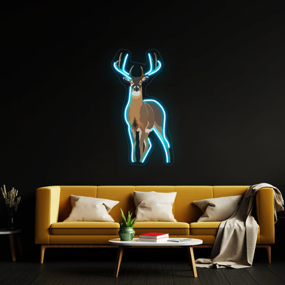 Deer Wild Animal Wall Artwork Neon Signs