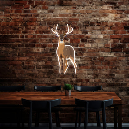 Deer Wild Animal Wall Artwork Neon Signs