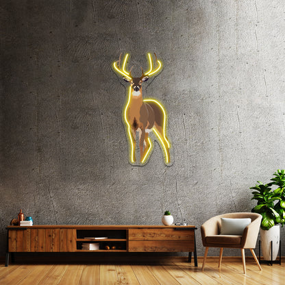 Deer Wild Animal Wall Artwork Neon Signs