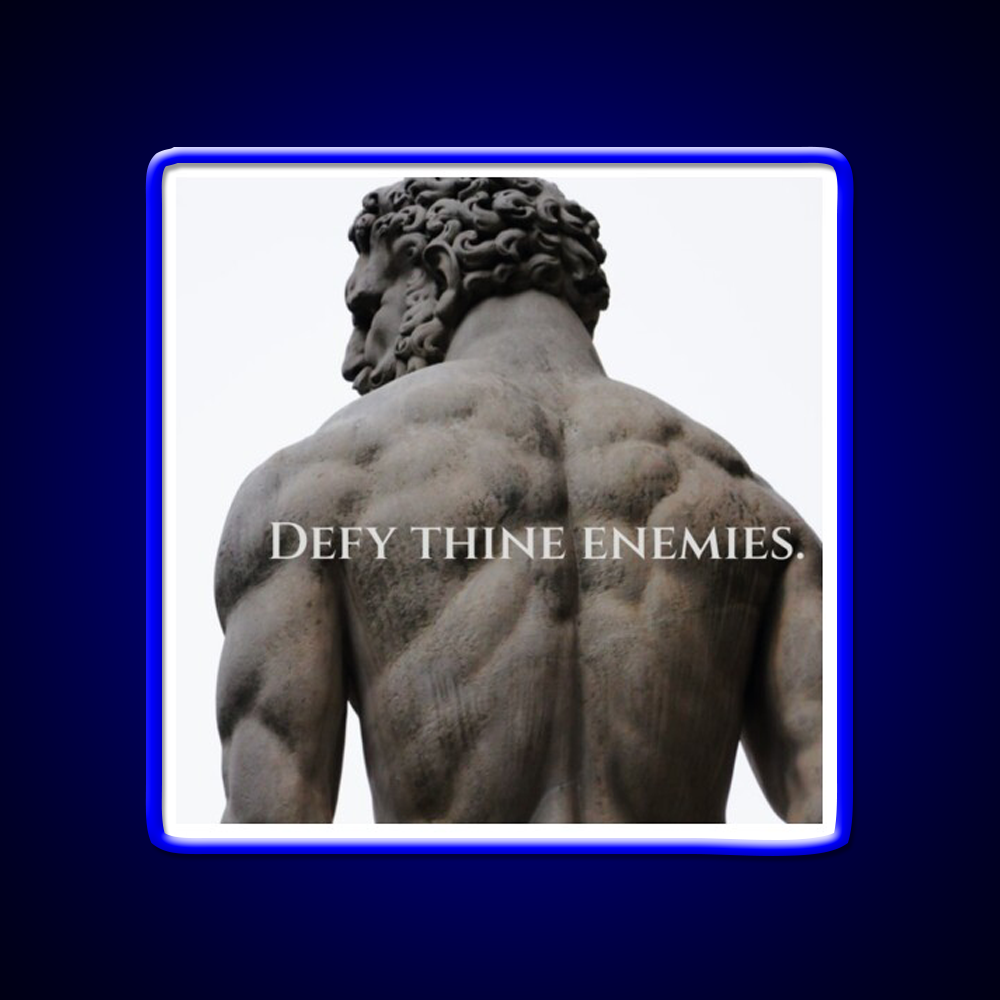 Defy Thine Enemies Gym Fitness Led Neon Sign Rgb Color - LED neon sign view 5