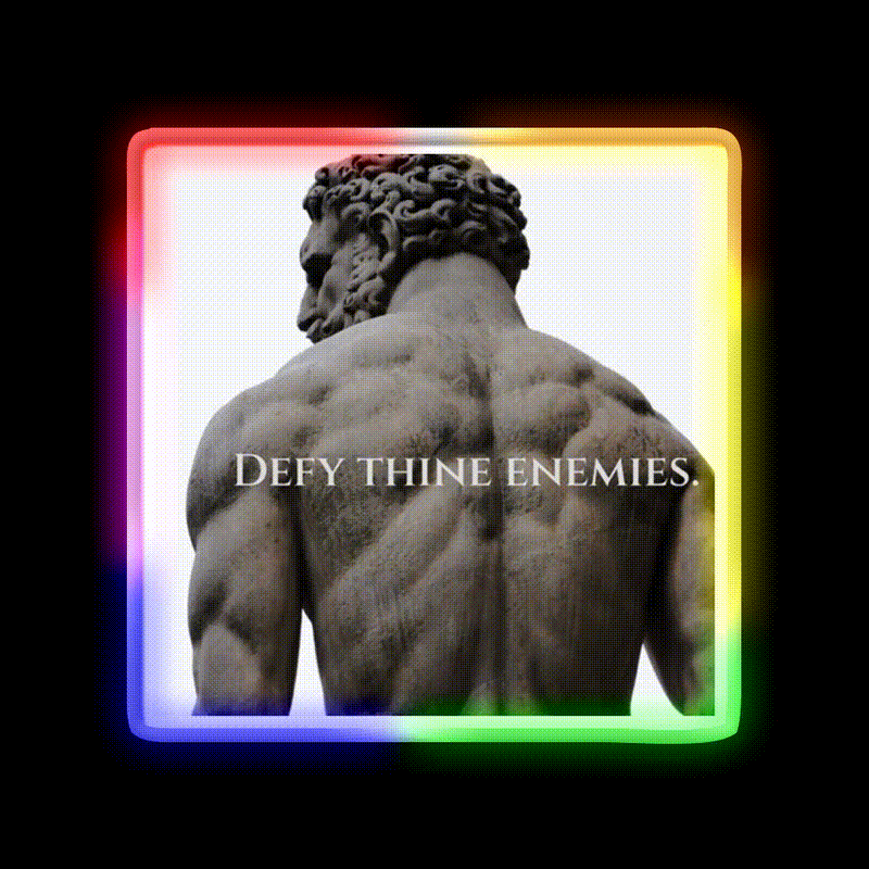 Defy Thine Enemies Gym Fitness Led Neon Sign Rgb Color