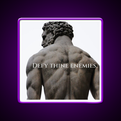 Defy Thine Enemies Gym Fitness Led Neon Sign Rgb Color - LED neon sign view 9