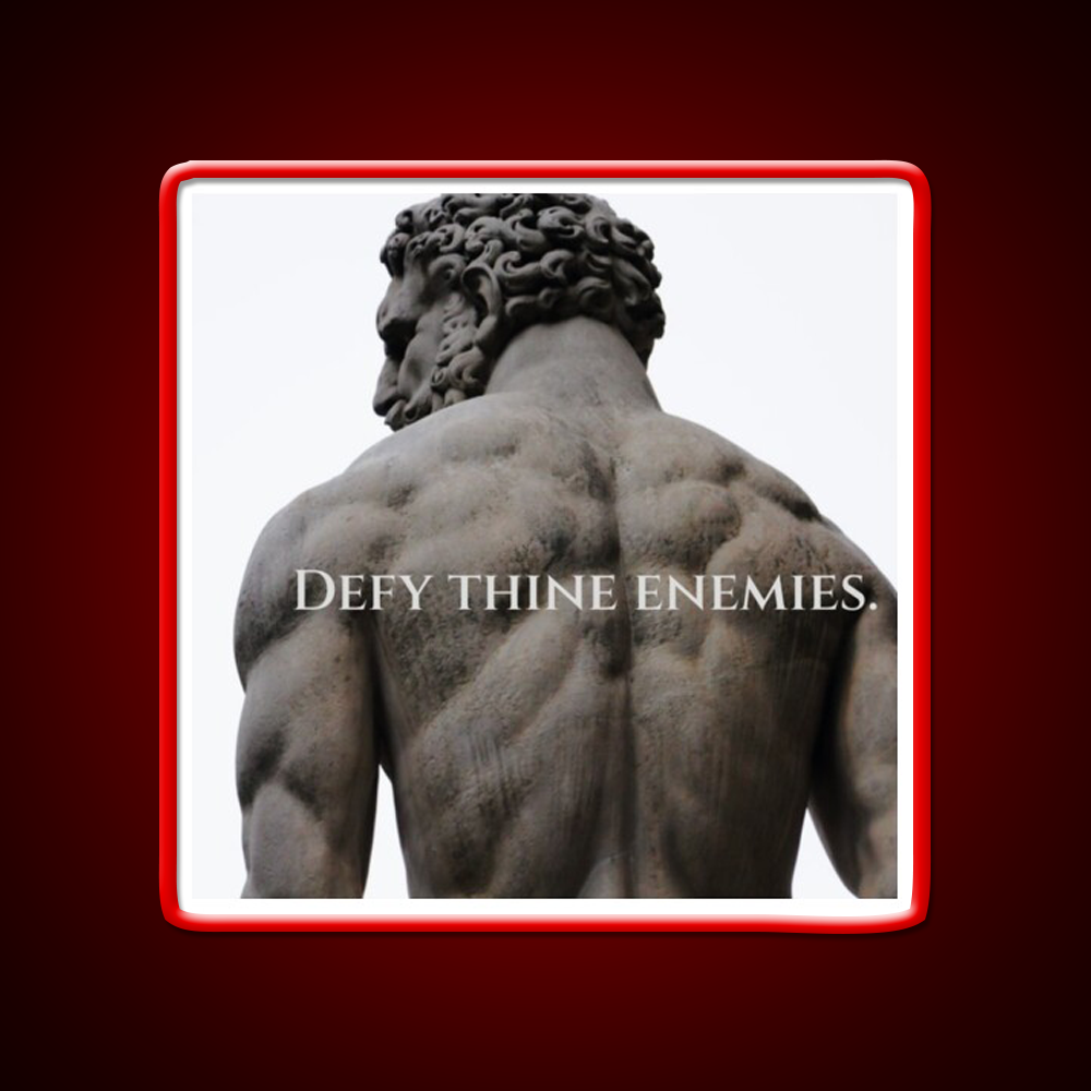 Defy Thine Enemies Gym Fitness Led Neon Sign Rgb Color - LED neon sign view 10