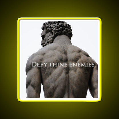 Defy Thine Enemies Gym Fitness Led Neon Sign Rgb Color - LED neon sign view 7