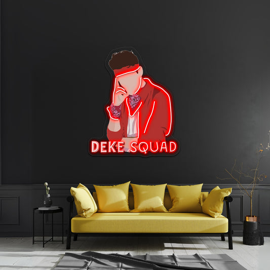 Deke Squad Pop Art Design Artwork Affordable Custom Neon Signs