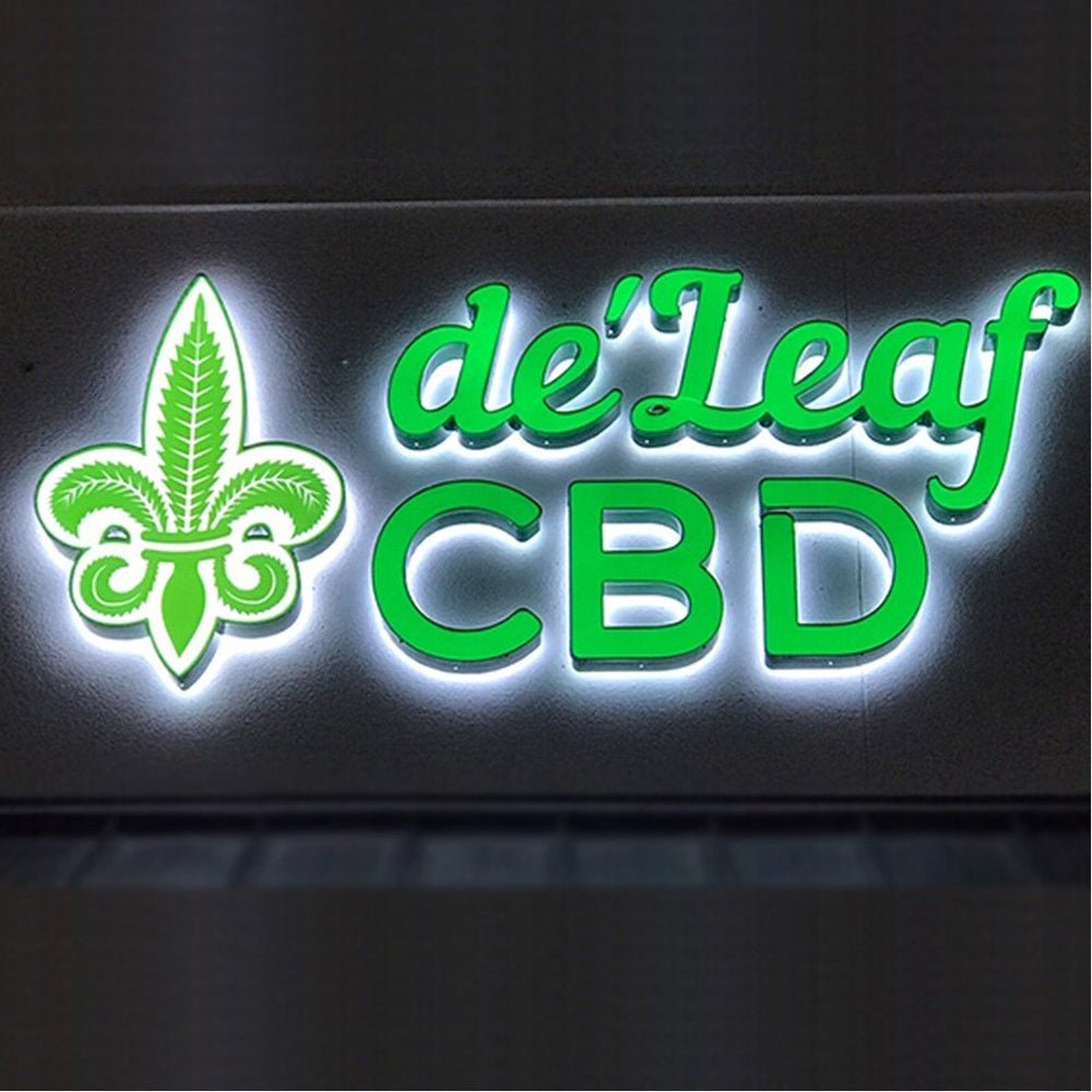 Deleaf Cbd 3D Frontlit And Backlit Channel Letter Led Light Sign - Shineneon