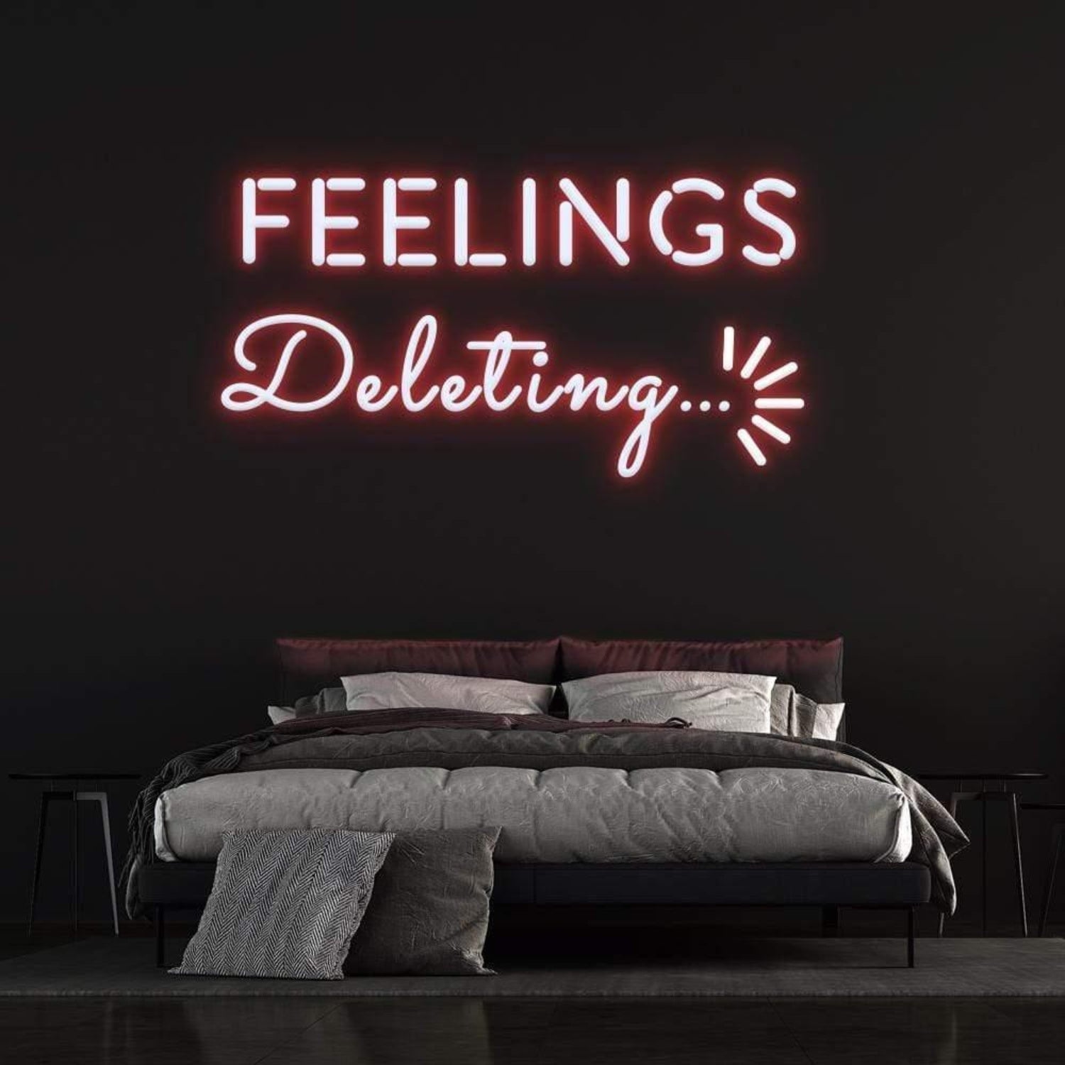 Deleting Feelings Dynamic Led Neon Sign For Modern Bedroom | Shineneon
