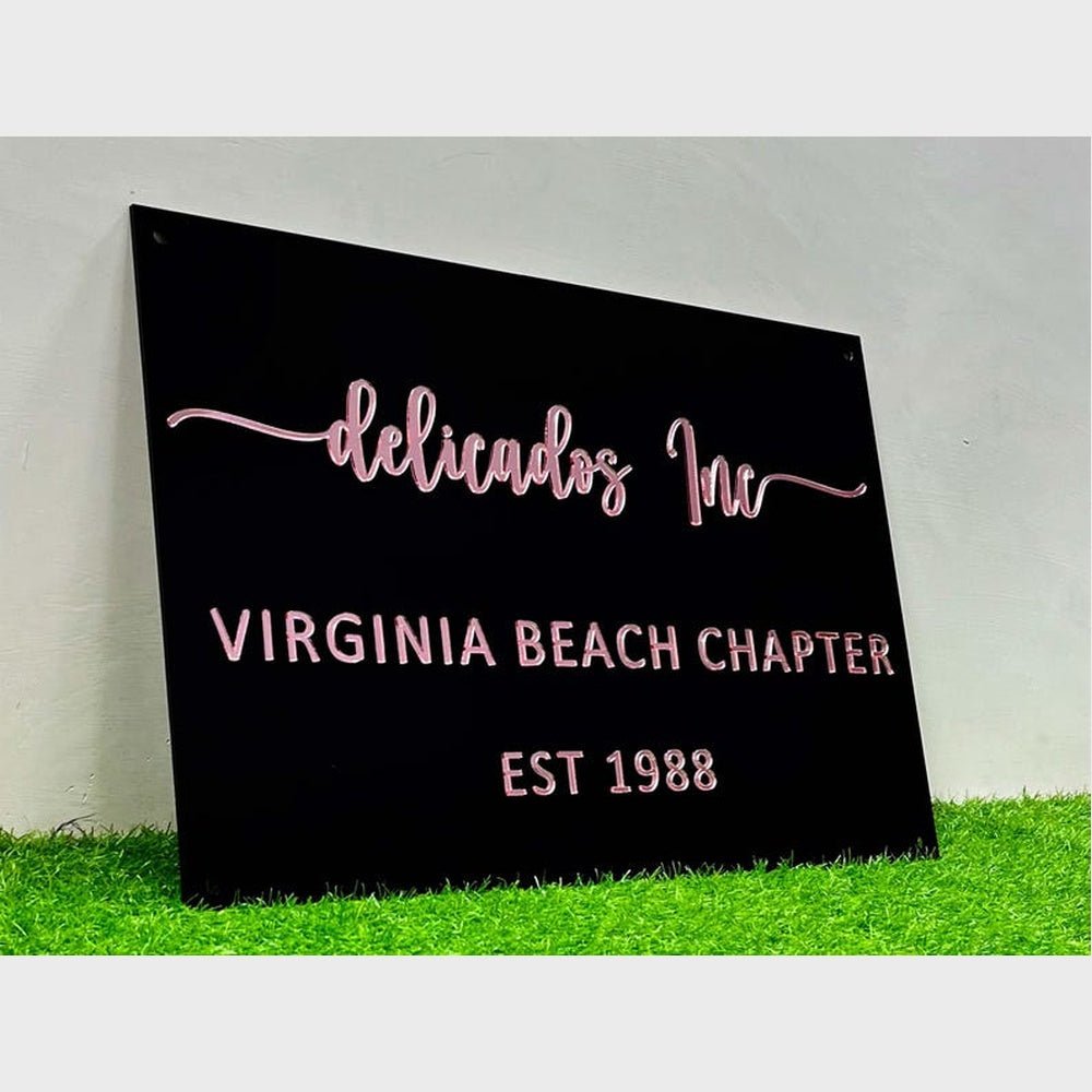 Delicados Inc Beach Chapter Acrylic Business Logo Sign - Shineneon