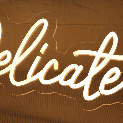 Delicate Skincare Yellow Led Neon Sign - Shineneon