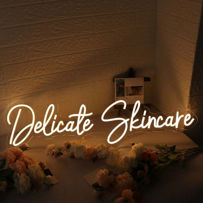 Delicate Skincare Yellow Led Neon Sign - Shineneon