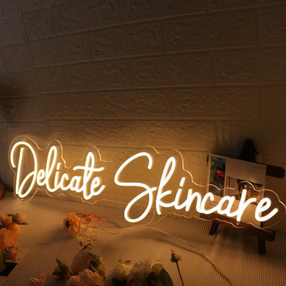 Delicate Skincare Yellow Led Neon Sign - Shineneon