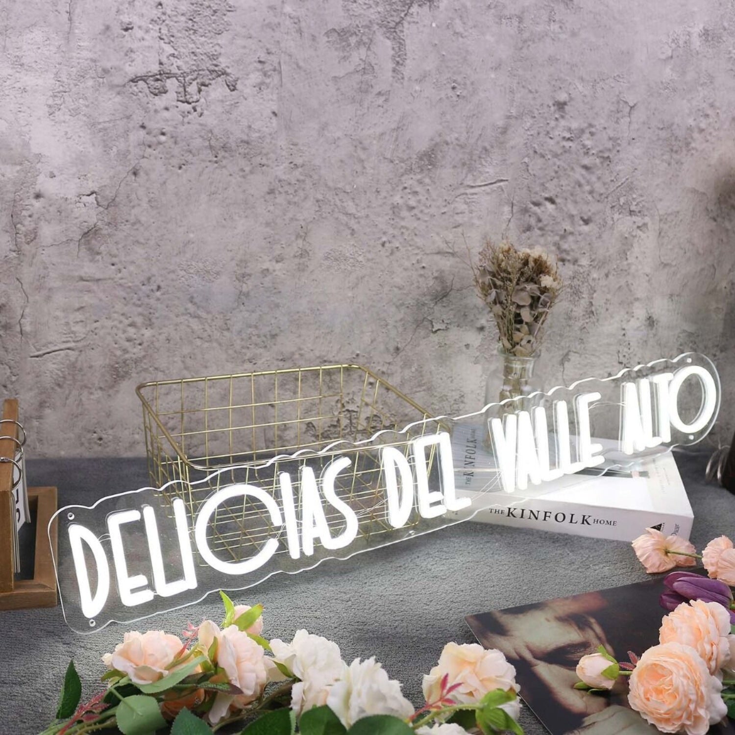 Delicias Del Valle Alto White Led Neon Sign - Shineneon