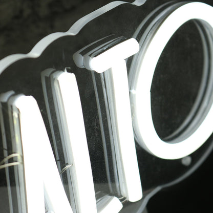 Delicias Del Valle Alto White Led Neon Sign - Shineneon