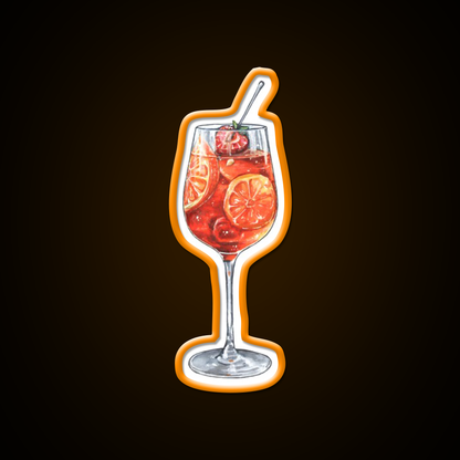 Delicious Aperol Spritz Slices Cocktail Bar Decor Led Neon Sign Rgb Color - LED neon sign view 6