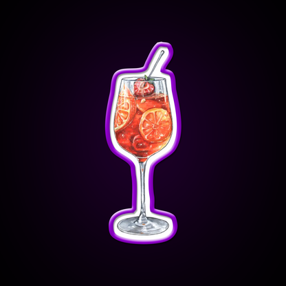 Delicious Aperol Spritz Slices Cocktail Bar Decor Led Neon Sign Rgb Color - LED neon sign view 9