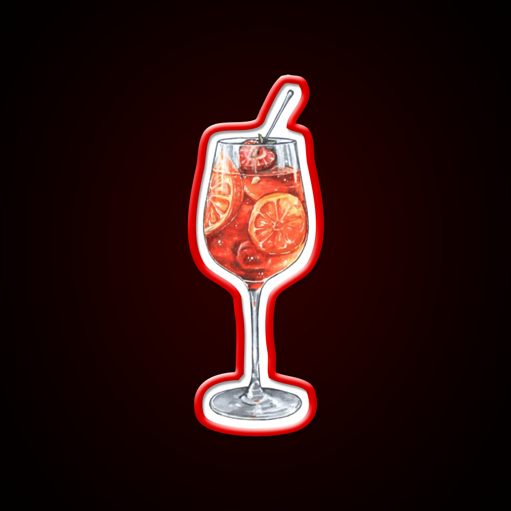 Delicious Aperol Spritz Slices Cocktail Bar Decor Led Neon Sign Rgb Color - Shineneon