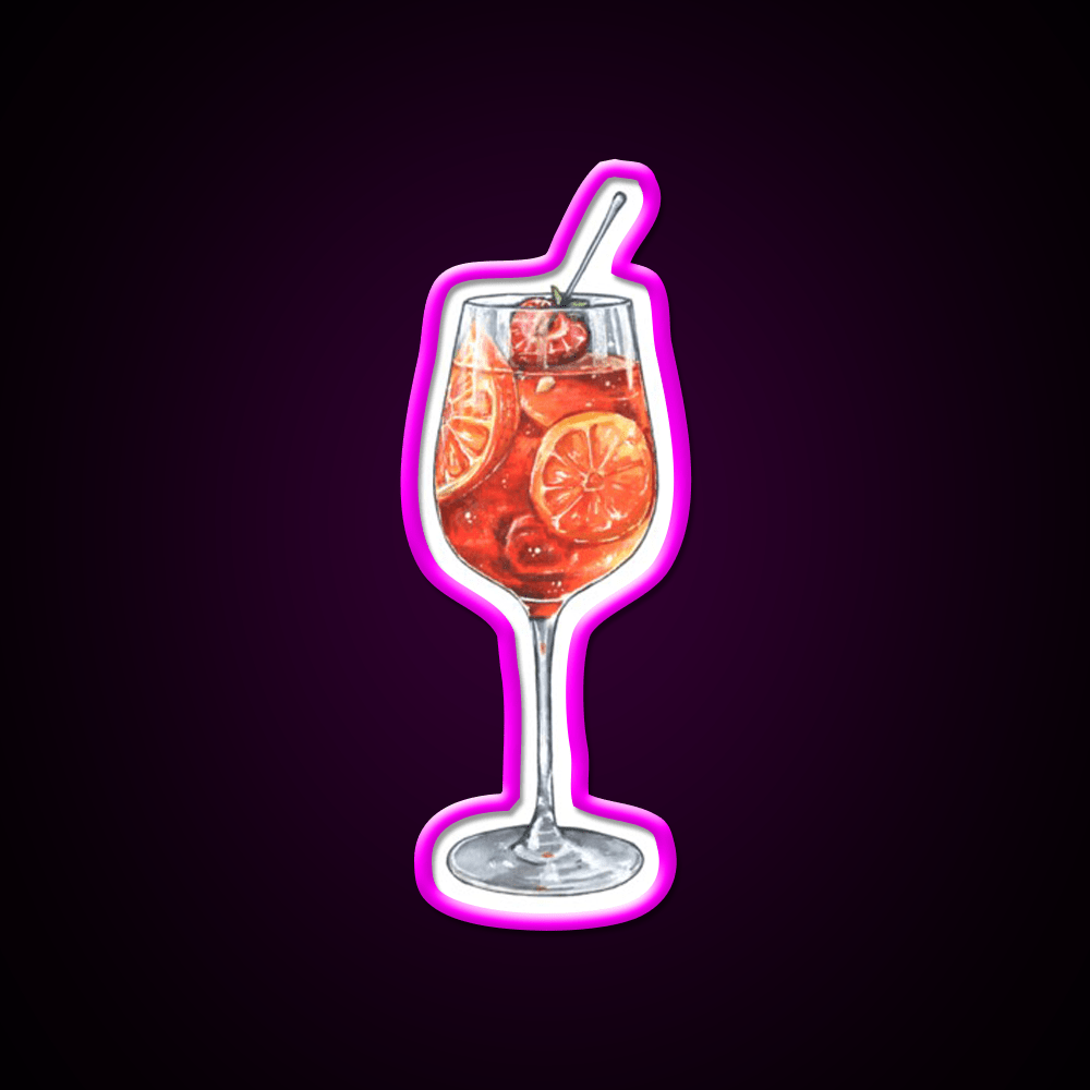 Delicious Aperol Spritz Slices Cocktail Bar Decor Led Neon Sign Rgb Color - Shineneon