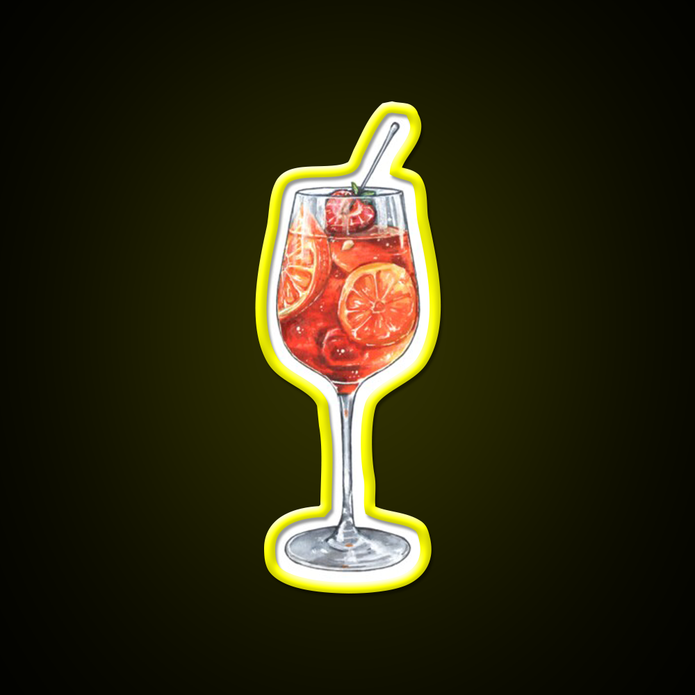 Delicious Aperol Spritz Slices Cocktail Bar Decor Led Neon Sign Rgb Color - LED neon sign view 7
