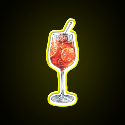 Delicious Aperol Spritz Slices Cocktail Bar Decor Led Neon Sign Rgb Color - LED neon sign view 7