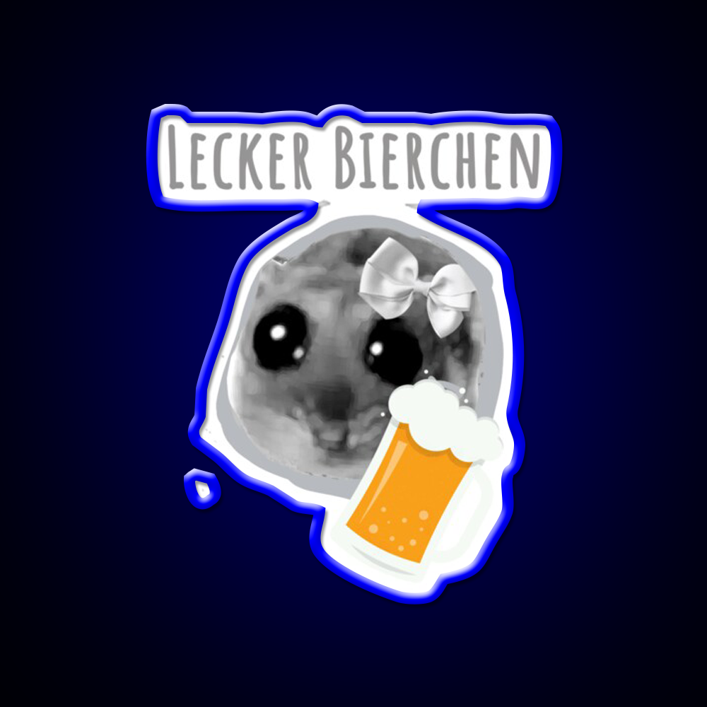 Delicious Beer Sad Hamster Tiktoc Meme Beer Bar Decor Led Neon Sign Rgb Color