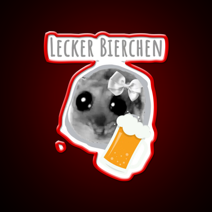Delicious Beer Sad Hamster Tiktoc Meme Beer Bar Decor Led Neon Sign Rgb Color - LED neon sign view 10