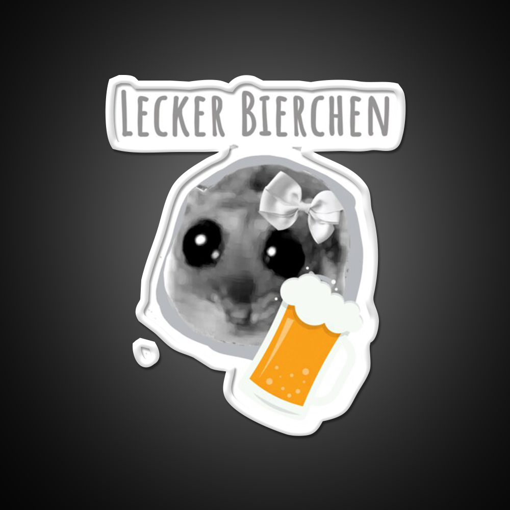 Delicious Beer Sad Hamster Tiktoc Meme Beer Bar Decor Led Neon Sign Rgb Color - LED neon sign view 11