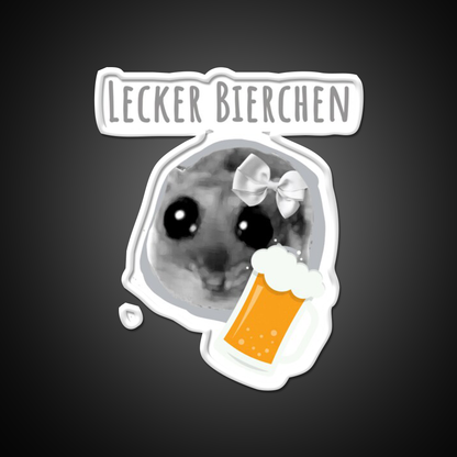 Delicious Beer Sad Hamster Tiktoc Meme Beer Bar Decor Led Neon Sign Rgb Color - LED neon sign view 11