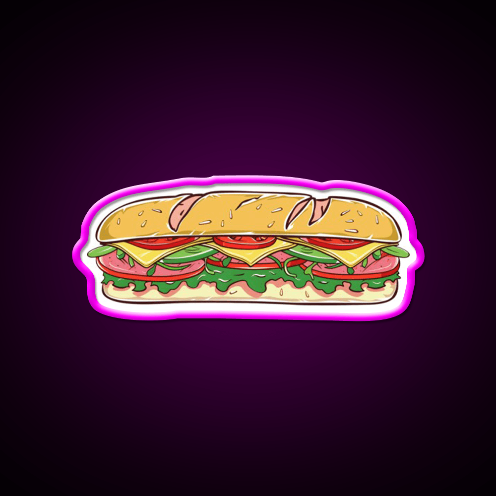 Delicious Deli Sandwich Snack Food Led Neon Sign Rgb Color - Shineneon