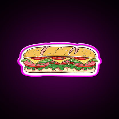Delicious Deli Sandwich Snack Food Led Neon Sign Rgb Color - Shineneon