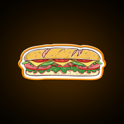 Delicious Deli Sandwich Snack Food Led Neon Sign Rgb Color - Shineneon