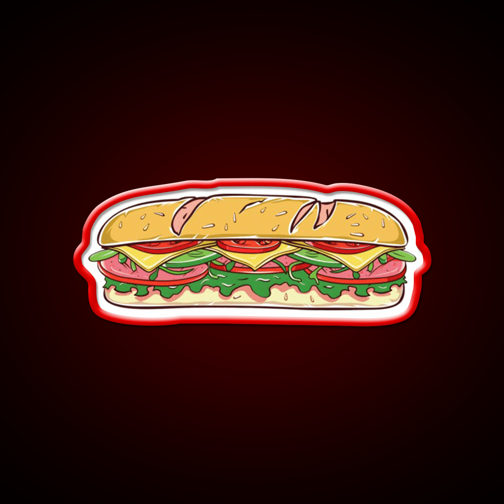 Delicious Deli Sandwich Snack Food Led Neon Sign Rgb Color - Shineneon