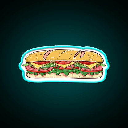 Delicious Deli Sandwich Snack Food Led Neon Sign Rgb Color - Shineneon