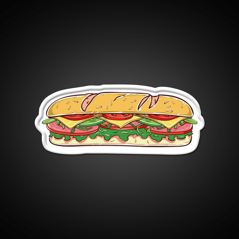 Delicious Deli Sandwich Snack Food Led Neon Sign Rgb Color - Shineneon