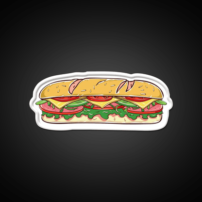 Delicious Deli Sandwich Snack Food Led Neon Sign Rgb Color - Shineneon