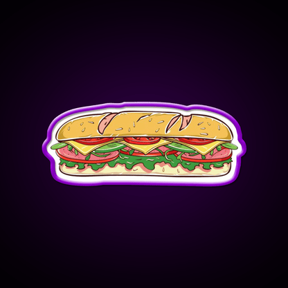 Delicious Deli Sandwich Snack Food Led Neon Sign Rgb Color - Shineneon