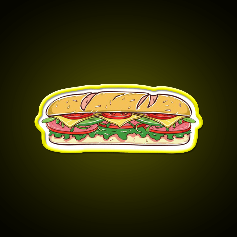 Delicious Deli Sandwich Snack Food Led Neon Sign Rgb Color - Shineneon