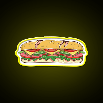 Delicious Deli Sandwich Snack Food Led Neon Sign Rgb Color - Shineneon