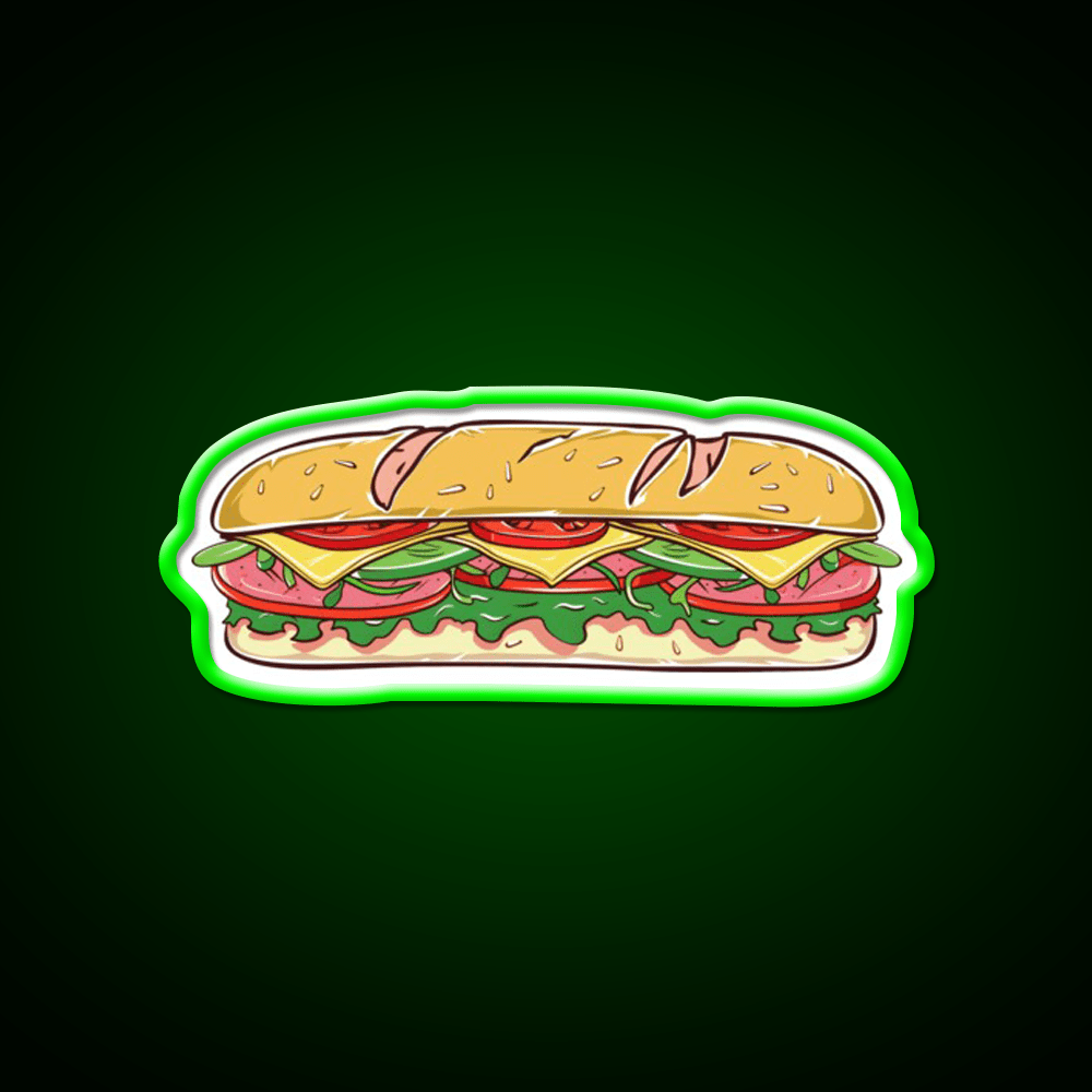Delicious Deli Sandwich Snack Food Led Neon Sign Rgb Color - Shineneon