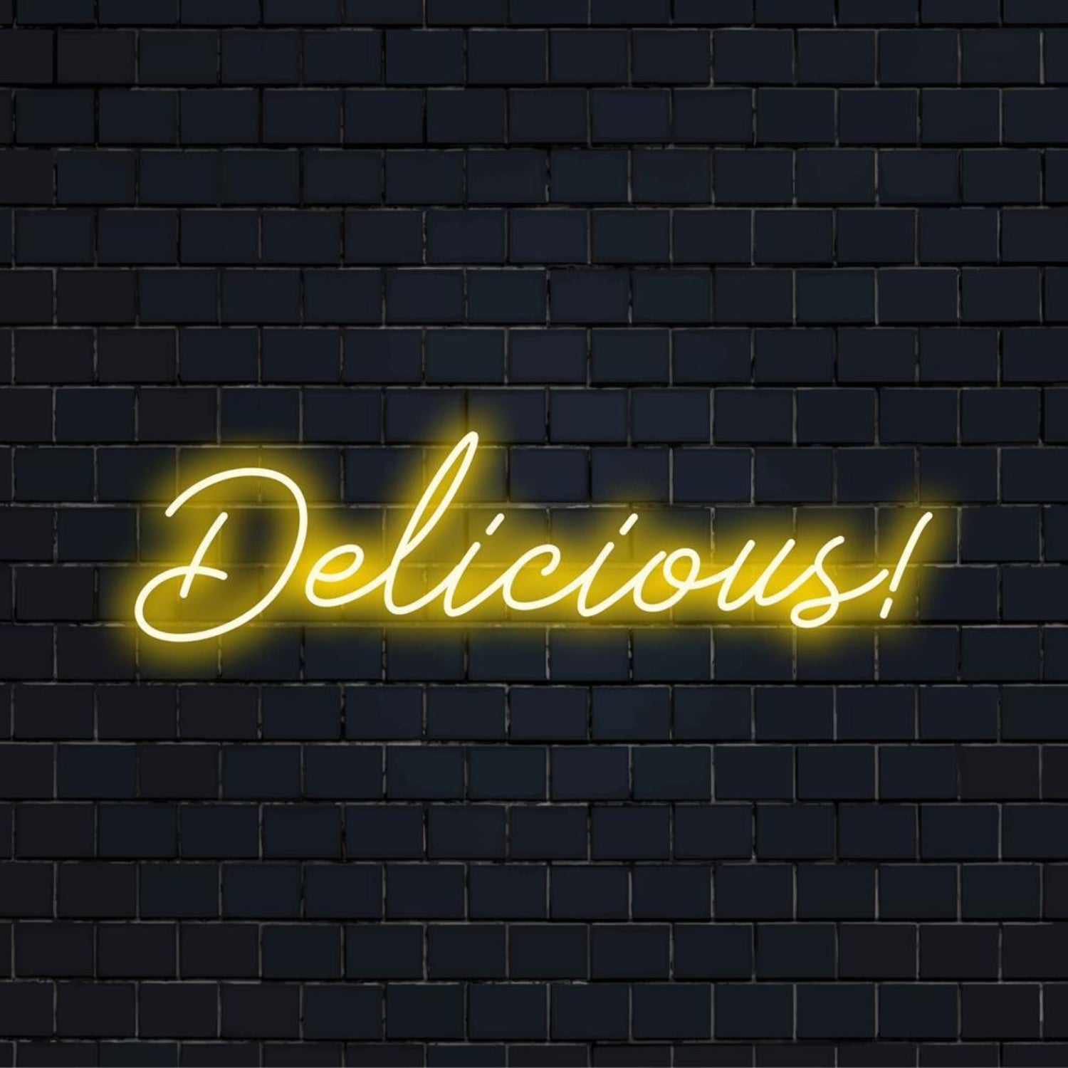 Delicious! Yellow Script Style Led Neon Sign For Restaurants Cafes | Shineneon