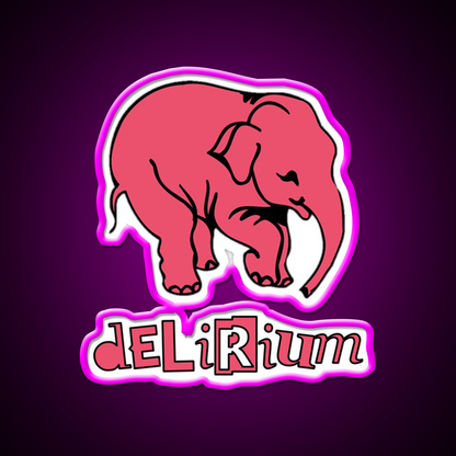 Delirium Beer Bar Decor Led Neon Sign Rgb Color - Neon sign mounted on wall in room