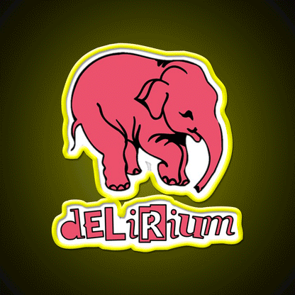 Delirium Beer Bar Decor Led Neon Sign Rgb Color - Custom LED neon sign front view