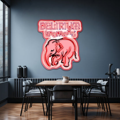 Delirium Pink Elephant Pop Artwork Affordable Custom Neon Signs - Shineneon