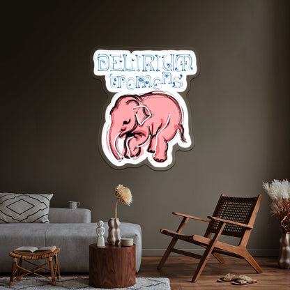 Delirium Pink Elephant Pop Artwork Affordable Custom Neon Signs - Shineneon
