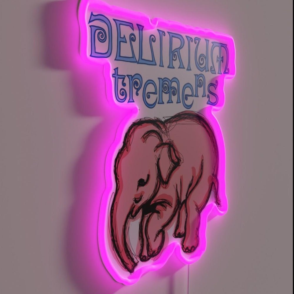 Delirium Pink Elephant Pop Rgb Led Neon Sign - Shineneon