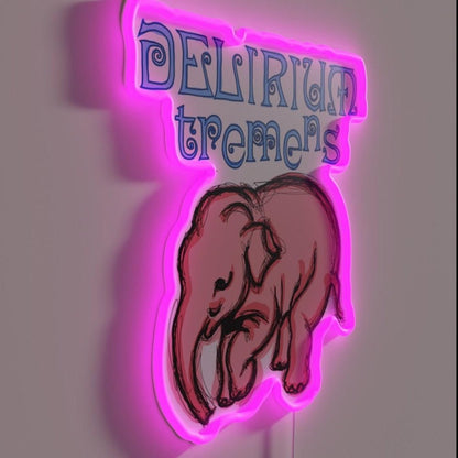 Delirium Pink Elephant Pop Rgb Led Neon Sign - Shineneon