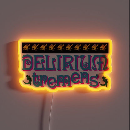 Delirium Tremens Alligator Rgb Led Neon Sign - Shineneon