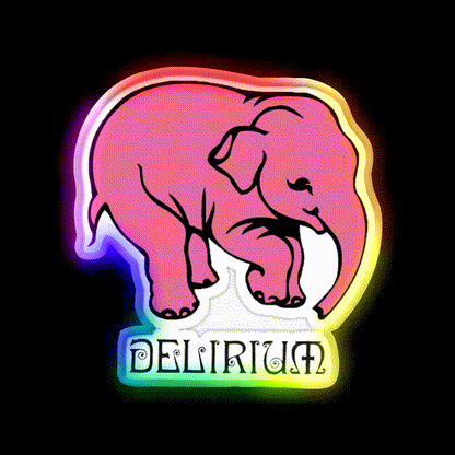 Delirium Tremens Beer Bar Decor Led Neon Sign Rgb Color - LED neon sign close-up detail
