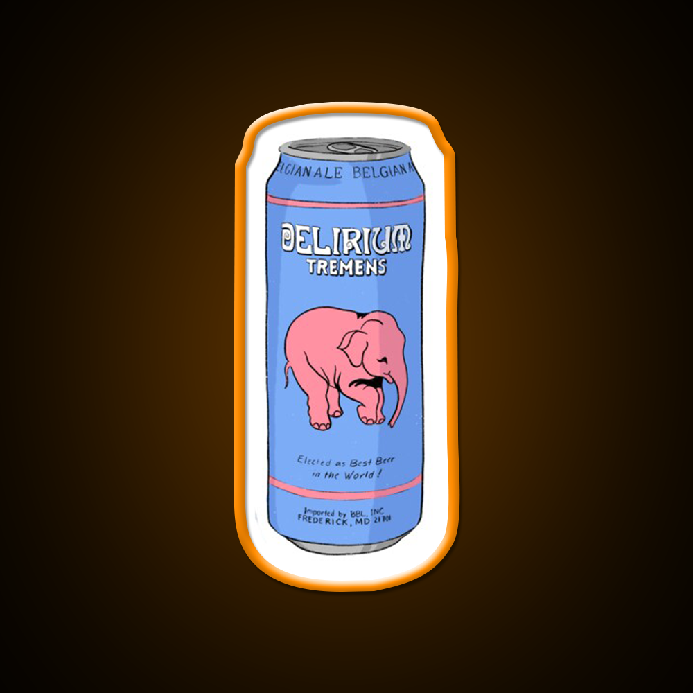 Delirium Tremens Can Beer Bar Decor Led Neon Sign Rgb Color