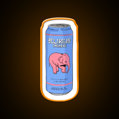 Delirium Tremens Can Beer Bar Decor Led Neon Sign Rgb Color
